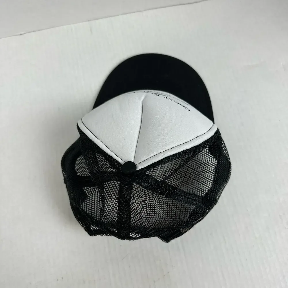 Great Smoky Mountains Black White Mesh Trucker Hat Otto Cap Snapback Baseball